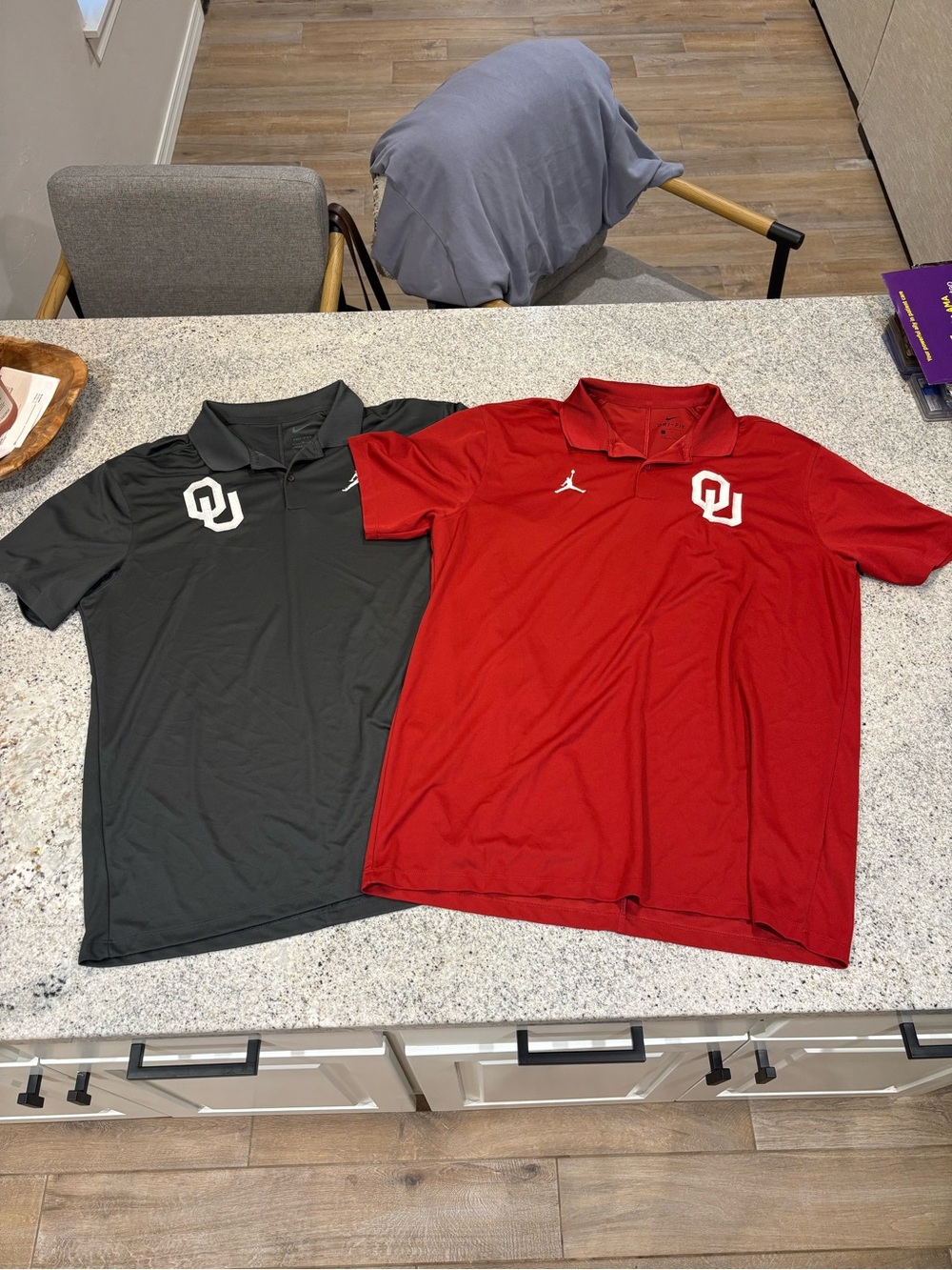 Air Jordan Oklahoma Sooners Basketball Team Exclusive Polo's Size Large (L)